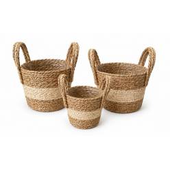 Cesta Horizont Crema (Set 3uds)