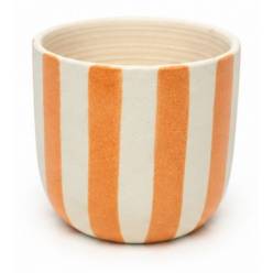 Cubremaceta Stripped Naranja �14x12.3Hcm