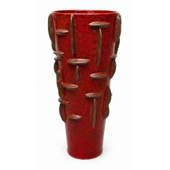 Jarron Vulcania Rojo �24.5x49.7Hcm
