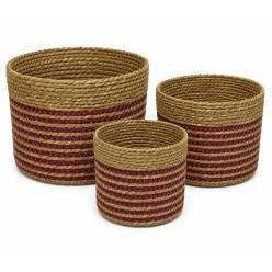 Cesta Maia Burdeos (Set 3uds)