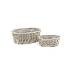Cesta Ovale Beige (Set 2uds)