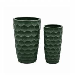 Cubremaceta Panal Verde Oscuro (Set 2uds)