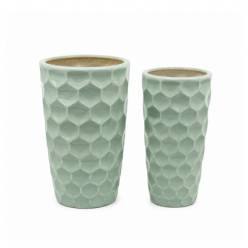 Cubremaceta Panal Verde Menta (Set 2uds)