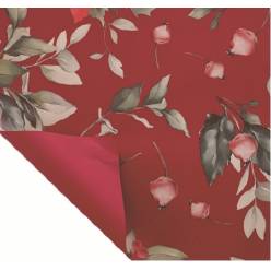 Bobina Celofan Xmas Flower Burdeos 80cmx20m