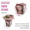 Cajitas Amor Divino 17x12x20cm rosa (x10 uds)