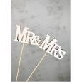 Pick Mr&Mrs 8,5cm con Palo 25cm (x8uds)